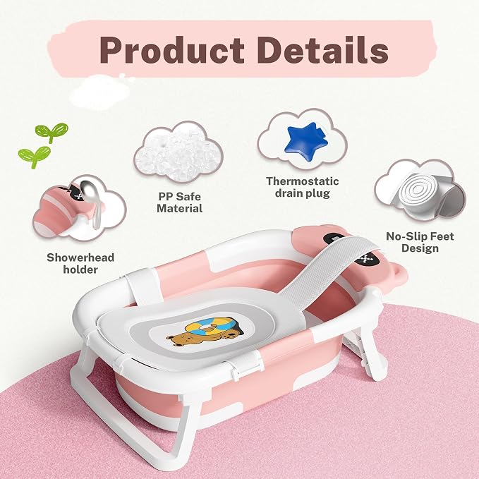 AVIDOR Baby Bathtub, Collapsible Bathtub - Image 4