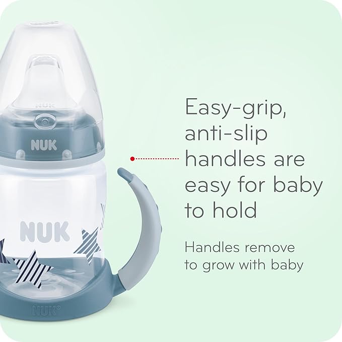 NUK Learner Cup, 10 oz, 2 Pack, 8+ Months – BPA Free, Spill Proof Sippy Cup - Image 2