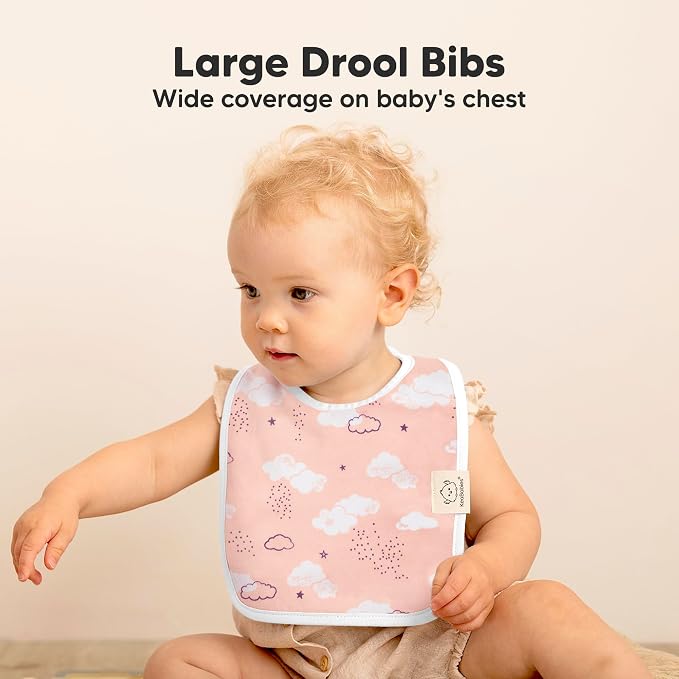 KeaBabies 8-Pack Organic Baby Bibs - Image 3