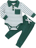 Newborn Baby Boy Girl Clothes Ribbed Knitted Long Sleeve Romper Pants Solid by MABABY