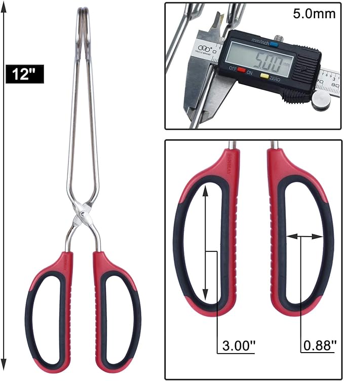 Stainless Steel Scissor Tongs - Image 3