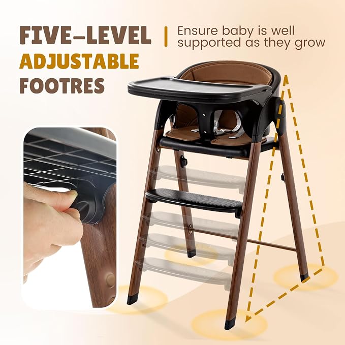 Convertible High Chairs for Babies & Toddlers. 5-in-1 Adjustable High Chair - Image 2