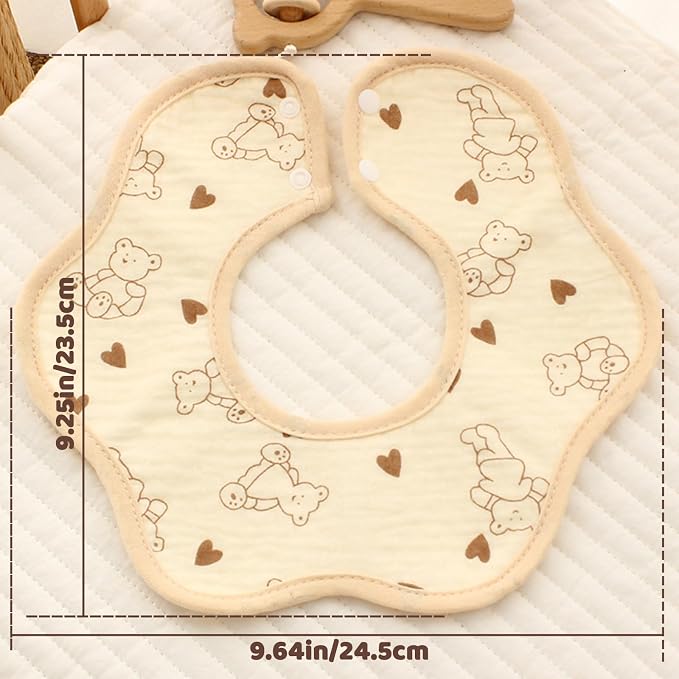 Muslin Baby Bibs for Drooling and Teething Newborn Drool Bibs for Baby Girl Boy - Image 3