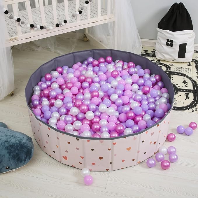 GOGOSO Ball Pits Balls for Toddlers Pack of 50 100 200 Plastics Shape Ball - Image 9