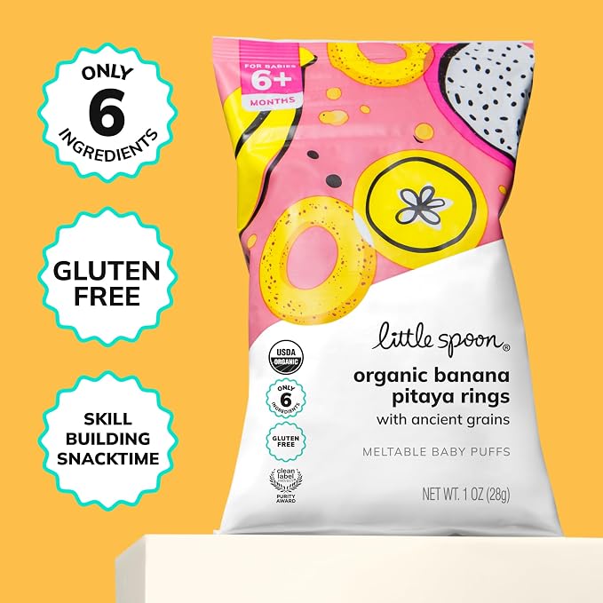 Little Spoon Organic Baby Puffs Variety Pack – Kale Apple & Banana Pitaya Duo – - Image 9