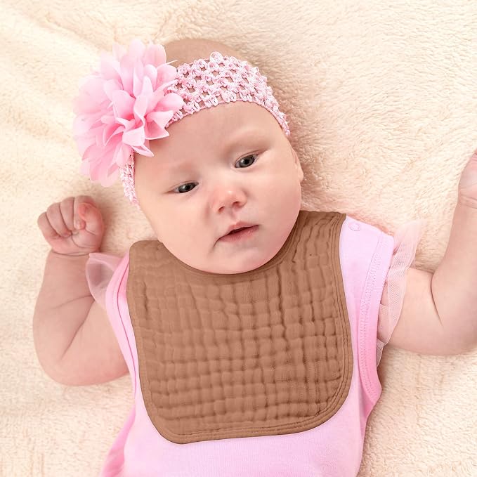 Tallew 8 Pack Baby Bibs and Muslin Burps - Image 6