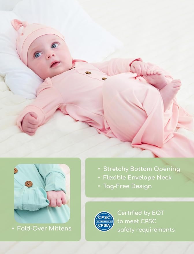 PATPAT Baby Sleeper Gown with Bamboo Viscose - Image 2