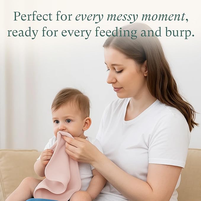 PurComfy Supersoft Burp Cloths, Premium Bamboo Viscose Baby Burp Cloths - Image 6