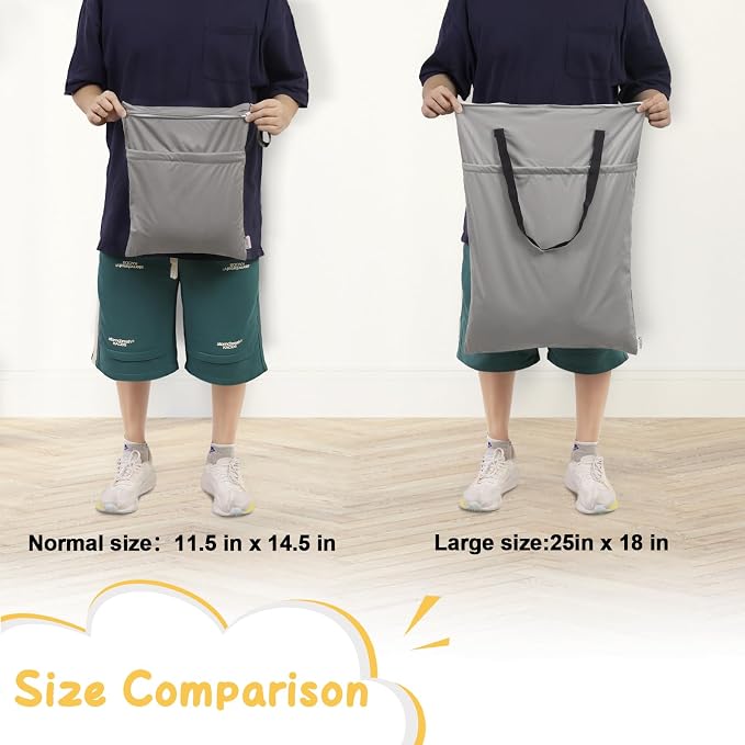 ALVABABY Large Wet Dry Bag Waterproof Hanging Cloth Diaper - Image 2