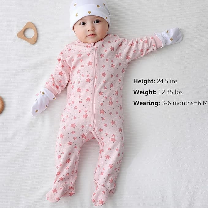 Newborn Baby 2-way Zipper Romper Cotton One-piece Jumsuit 3-pack, 0-24 Months - Image 4
