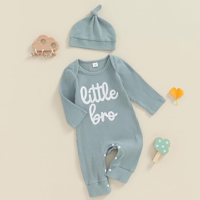 Fernvia Newborn Baby Boy Clothes Letters Print Bodysuit 3 6 9 12 18 Months Long - Image 6
