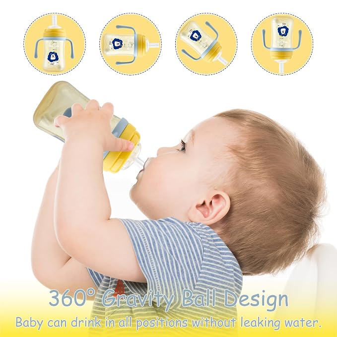 Weighted Sippy Cup With Straw and Handles - Image 3
