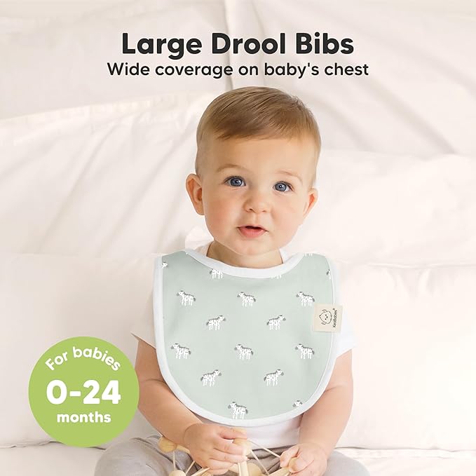 8-Pack Organic Baby Bibs for Boys, Girls - Image 2