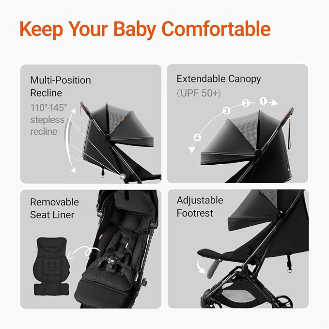 MAMAZING Lightweight Baby Travel Stroller - Image 7