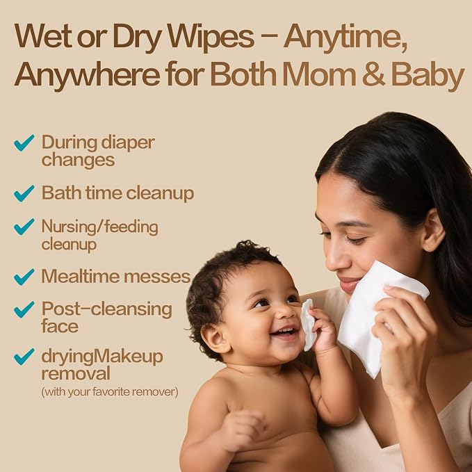 Winner 100% Cotton Dry Wipes, USDA Certified Baby Wipes, 33% Thicker & Ultra - Image 5