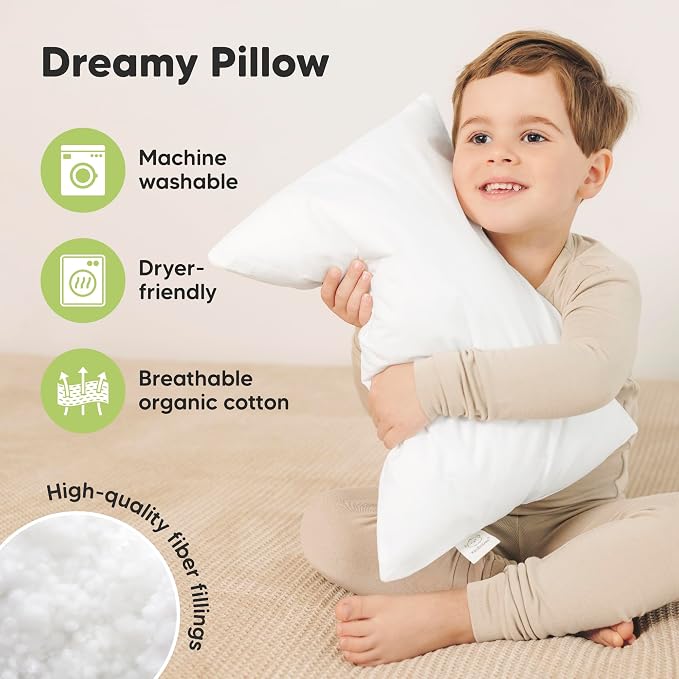 KeaBabies 2-Pack Toddler Pillow 14x20 - Image 4