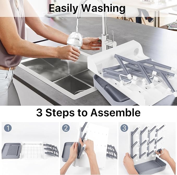 Ultimate Baby Bottle Drying Station -Space Saving Standing Drying Rack - Image 7