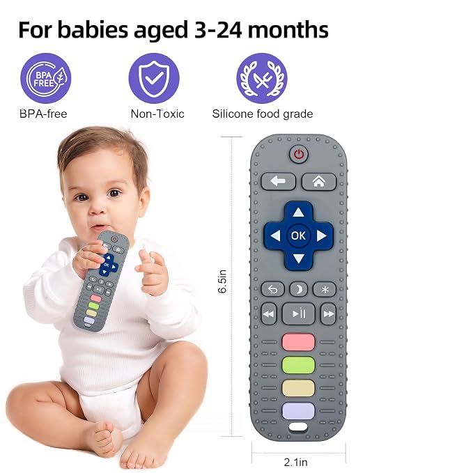 Chuya TV Remote Teether for 3-12-18 Months Babies Infant Toddlers Remote - Image 2