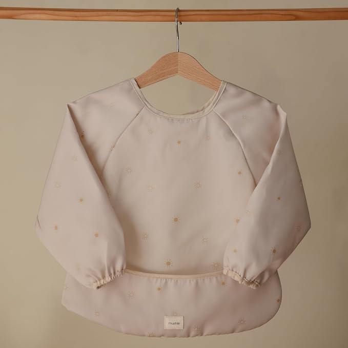 mushie Long Sleeve Baby Bib | Water Resistant Adjustable Fit - Image 4