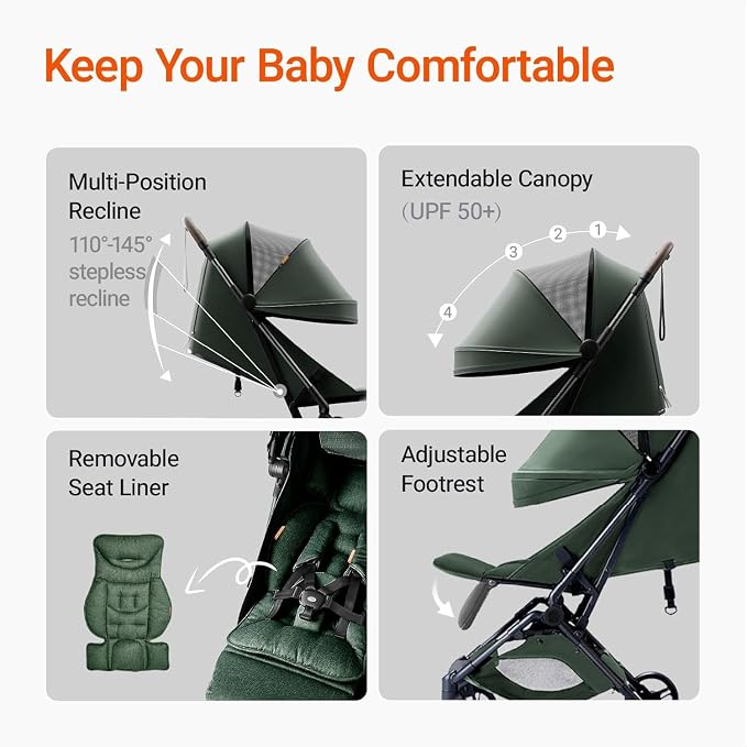 MAMAZING Lightweight Baby Travel Stroller - Image 7