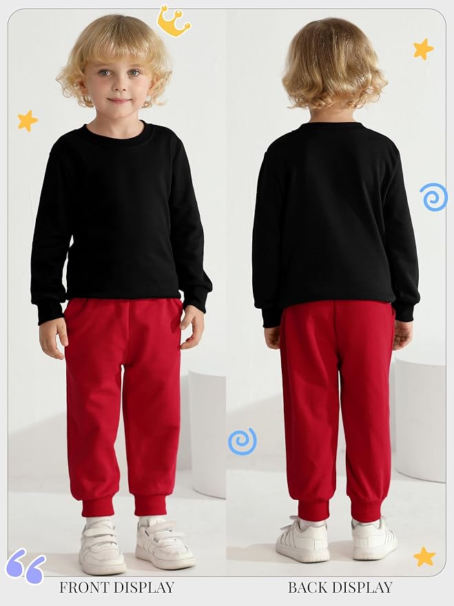 HXP 4 Pack Toddler Boys Sweatpants Pure Cotton Toddler Sweatpants Boys Kids - Image 3