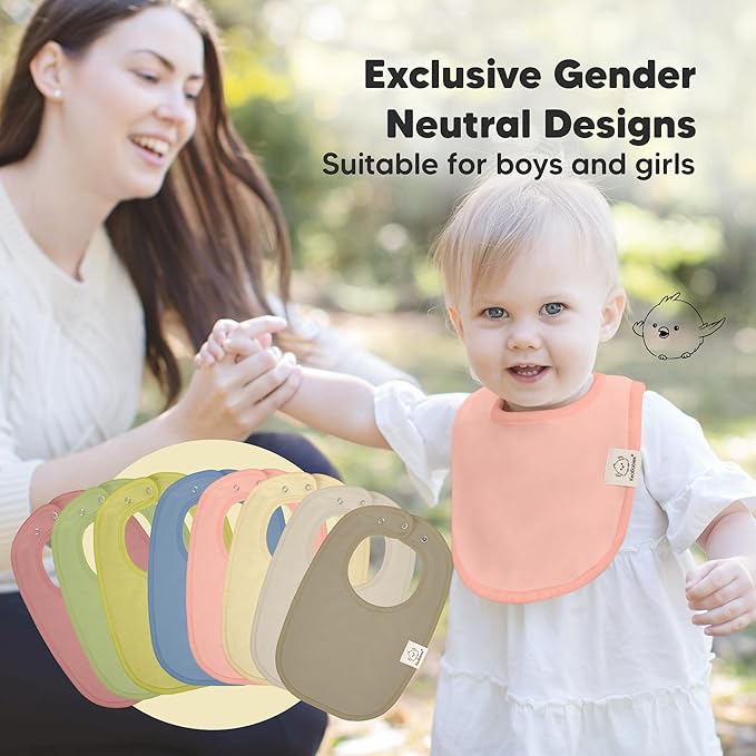 8-Pack Organic Baby Bibs for Boys, Girls - Image 6