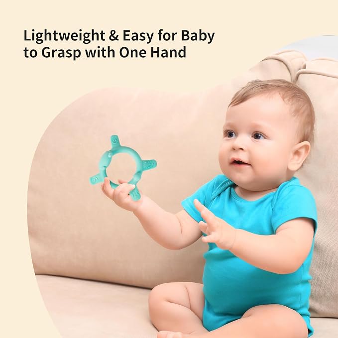 Pigeon Silicone Baby Teether – Multi-Textured Teething Relief Toys, Lightweight - Image 4