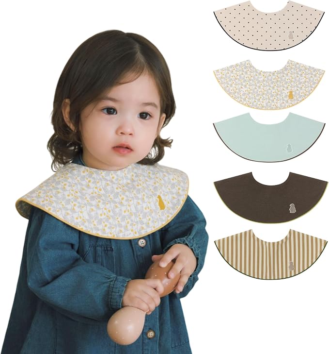 Konny Baby Bibs Set, 360 ​​° Rotate, Soft and Absorbent Bandana Drooling by Konny