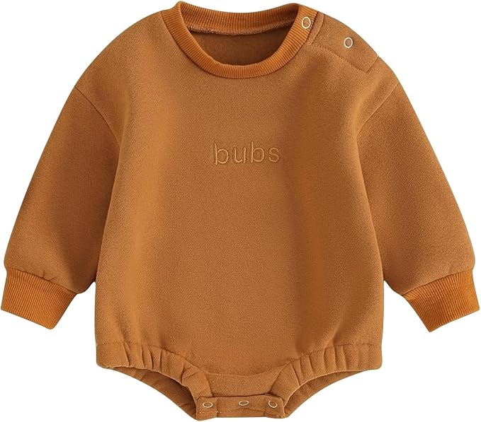 VISGOGO Newborn Infant Baby Boy Girls Oversized Romper Little Dude Sweater by VISGOGO