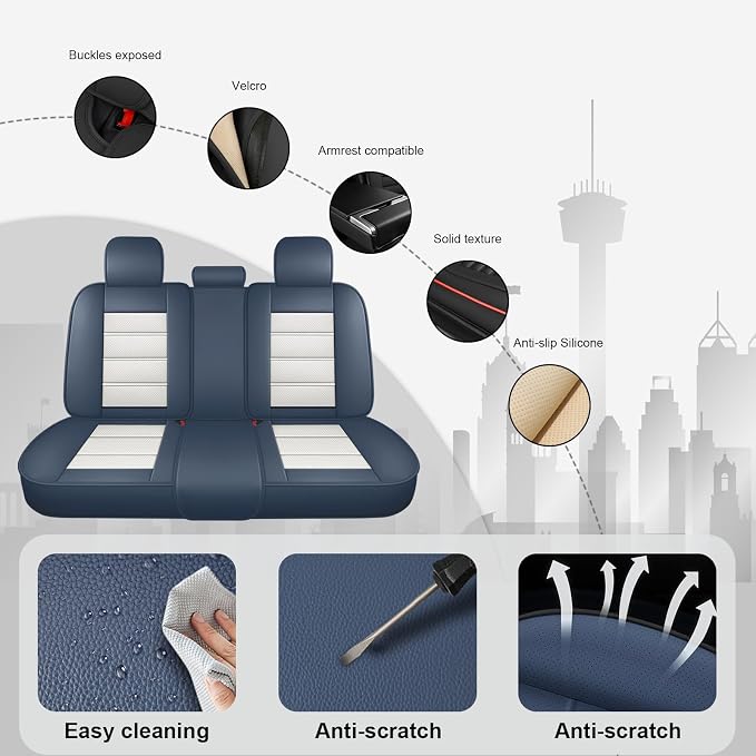 JOJ Fit for Toyota Highlander 2001-2022 Seat Covers, 7 Seat Car Seat Cover - Image 6