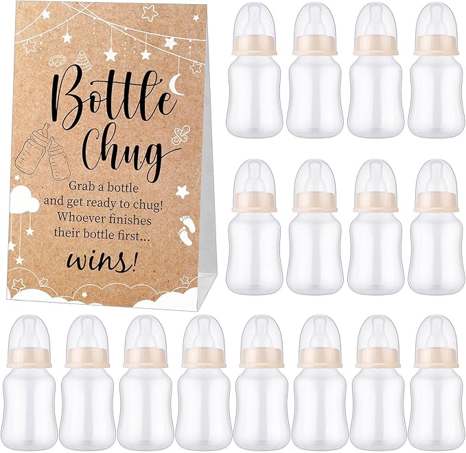 TrelaCo Bottle Chug Baby Shower Game 20 Pcs Baby Bottles Shower Favor by TrelaCo