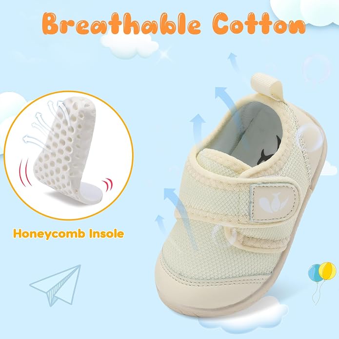 FEETCITY Baby First Walking Shoes Boys Girls Infant Sneakers Crib Shoes - Image 4