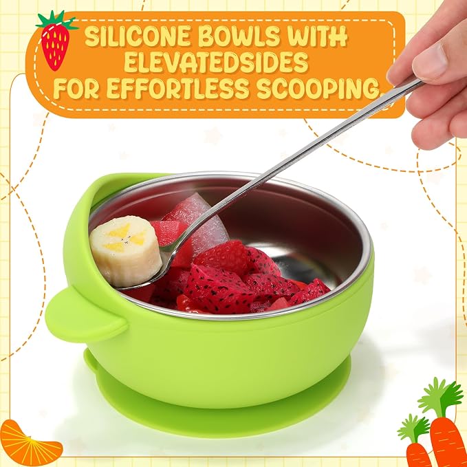 Nuogo 6 Pcs Stainless Steel Baby Bowls - Image 4