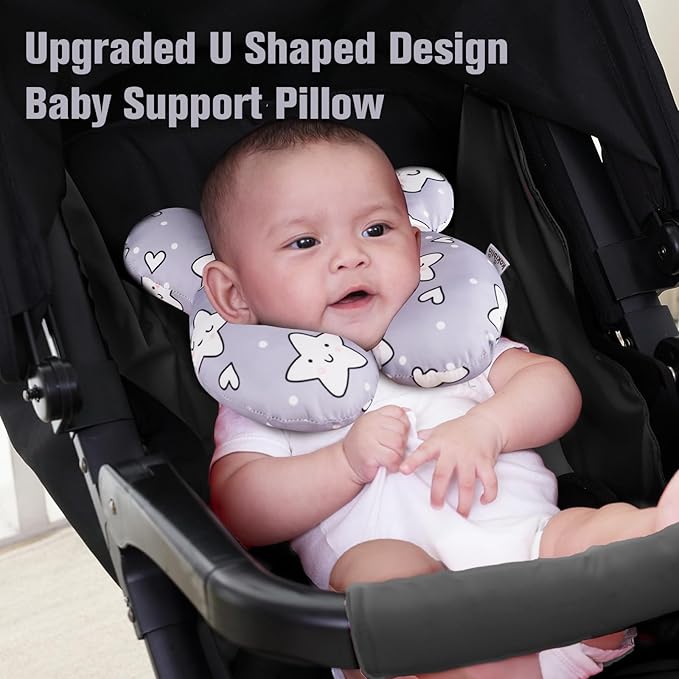 KAKIBLIN Baby Neck Pillow, Upgraded Baby Support Pillow, Head Pillow, Travel - Image 3