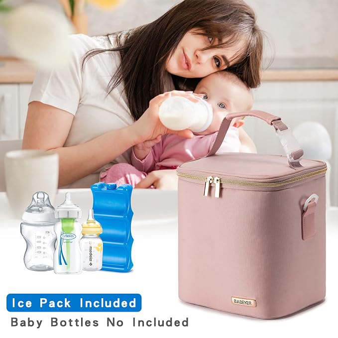 Breast Milk Cooler Bag with Ice Pack Fits 6 Baby Bottles Up to 9 Ounce - Image 6