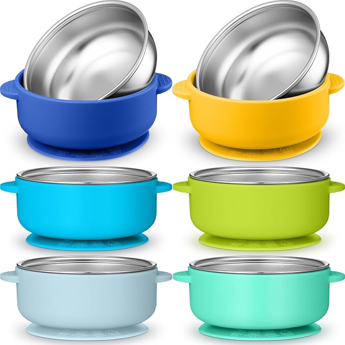 Nuogo 6 Pcs Stainless Steel Baby Bowls by Nuogo