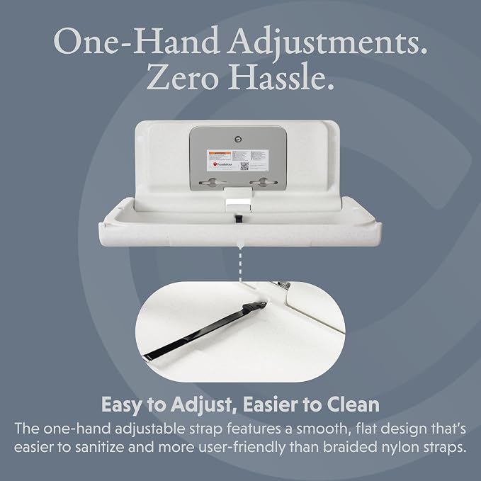Foundations Ultra Horizontal Wall Mounted Baby Diaper Changing Station - Image 6