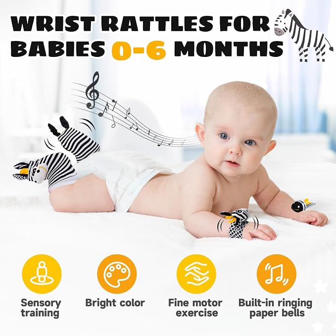 Baby Toys 0-6 Months, High Contrast Baby Toys - Image 4