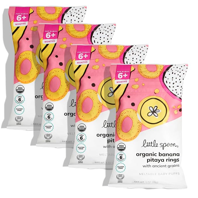 Little Spoon Banana Pitaya Meltable Baby Puffs, Organic Corn Quinoa Sorghum by LittleSpoon