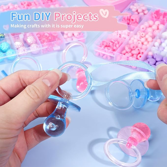 72 Pcs Baby Shower Pacifiers, 2.75’’ Plastic Pacifiers - Image 4