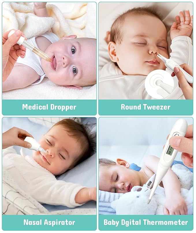 Baby Healthcare and Grooming Kit, Electric Safety Nail Trimmer Baby Nursery Kit - Image 6