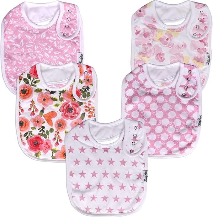 Organic Cotton Baby Bibs for Boys & Girls – Soft, Absorbent Teething & Drool by KiddyStar%C2%AE