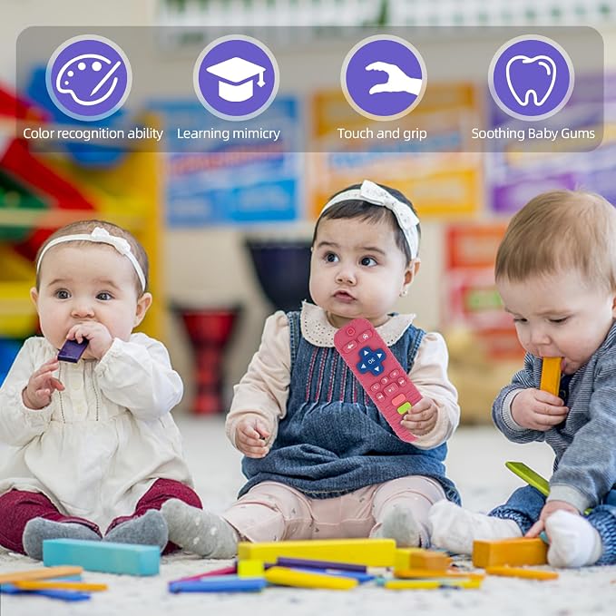Baby Teether Toy for Babies 3-24 Months TV Remote Control Shape Chew Toy - Image 6