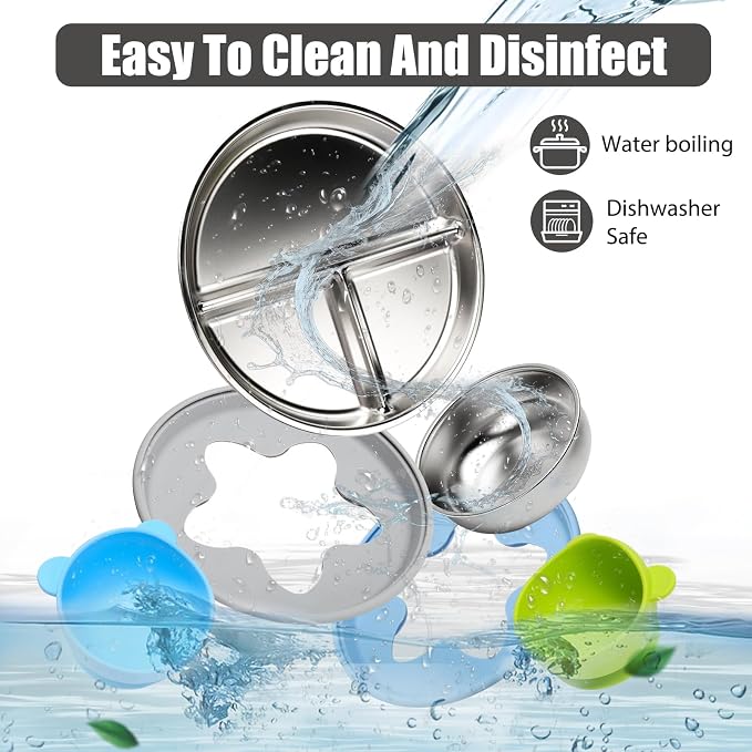 Stainless Steel Baby Plate and Bowls - Image 6