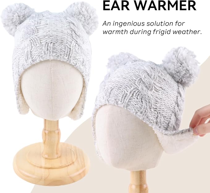Zsedrut Winter Baby Boy Hats Pompom Baby Beanie - Image 2