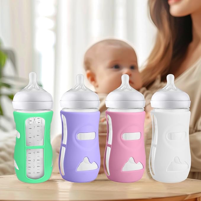BUSOHA 4 Pack Silicone Sleeves for Avent Baby Bottles - Image 3