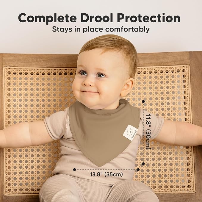 8-Pack Organic Baby Bandana Bibs - Image 5
