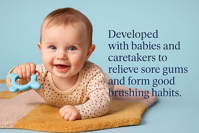 Jordan* ® | Step 0 Teether & Training Toothbrush | BPA-Free, 2-in-1 Teething & - Image 3