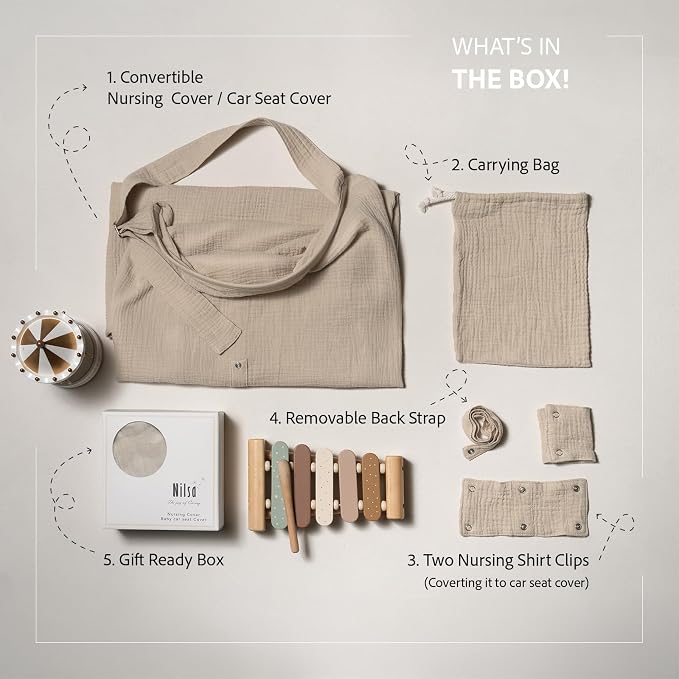 Nilsa 5-in-1 Muslin Nursing Cover up - Image 2