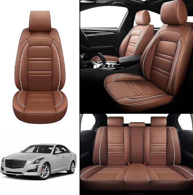 Seat Covers for Cadillac cts 2003-2019 | 5-Seats Leather Seat Covers - Image 2